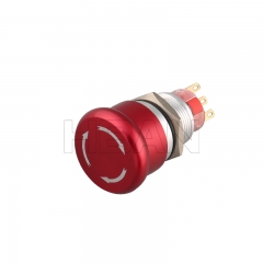 16mm emergency push button switch red white arrow ip65 SPDT for elevator equipment